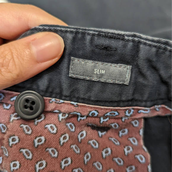 Bonobos Men's Slim Fit Stretch Washed Chinos 38x32 (Meas. 38x31.5) Red Inside - Picture 4 of 5